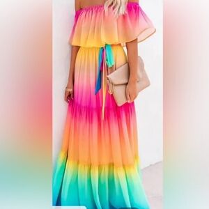 Vici Rainbow 🌈 Maxi Dress Size Large